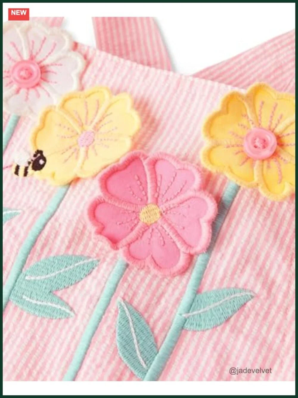 Embroidered Sleeveless Skirtall Jumper with Adjustable Straps